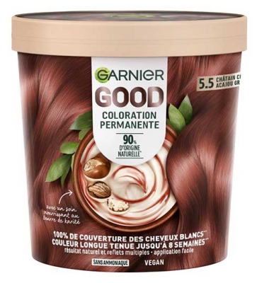 Garnier Good Trwała Koloryzacja Bez Amoniaku 160 ml - Kolor: 5.5 Jasny kasztan Maho? Wi?nia Morello