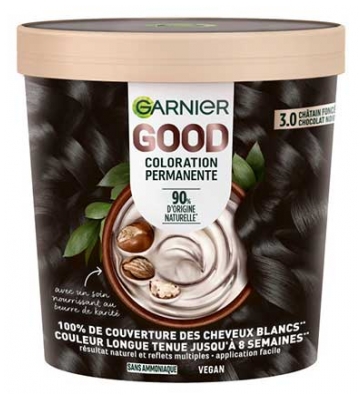 Garnier Good Kestävä Väri Ilman Ammoniakkia 160 ml - Väri: 3.0 Tumma kastanjasuklaa