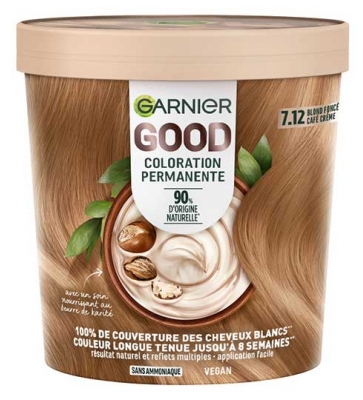 Garnier Good Trwała Koloryzacja Bez Amoniaku 160 ml - Kolor: 7.12 Krem do kawy ciemny blond