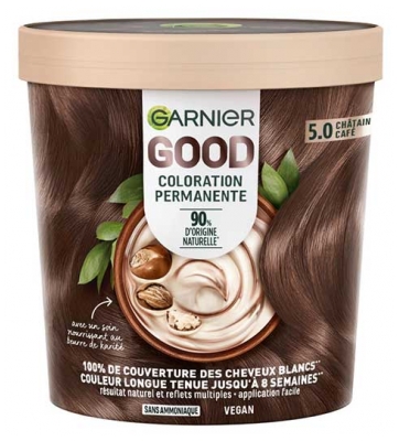 Garnier Good Dauerhafte Haarcoloration Ohne Ammoniak 160 ml - Haarfärbung: 5.0 Hellkastanienbraun Kaffee