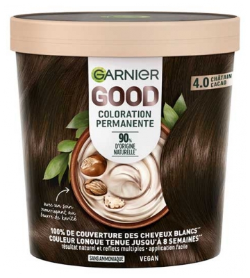 Garnier Good Colorazione Permanente Senza Ammoniaca 160 ml - Colorare: 4.0 Castagna di cacao