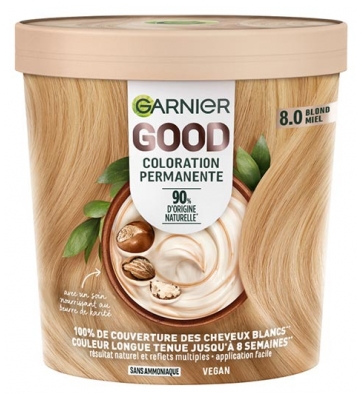 Garnier Good Permanente Kleuring Zonder Ammoniak 160 ml - Kleuren: 8.0 Honing blond