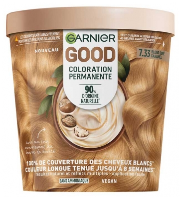 Garnier Good Colorazione Permanente Senza Ammoniaca 160 ml - Colorare: 7.33 Caramello biondo dorato