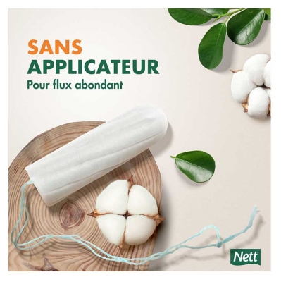 Nett 100% Coton Bio 16 Tampons Super