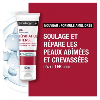 Neutrogena Réparation Intense Cica Crème pour les Pieds et les Talons Crevassés 50 ml
