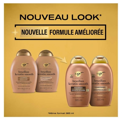 Ogx Shampoing Kératine du Brésil 385 ml