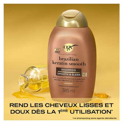 Ogx Shampoing Kératine du Brésil 385 ml