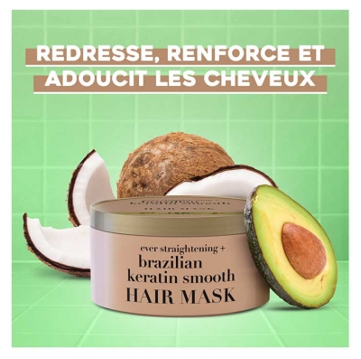 Ogx Masque Lissant à la Kératine du Brésil 300 ml