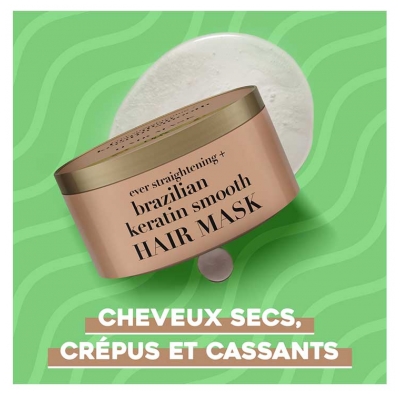 Ogx Masque Lissant à la Kératine du Brésil 300 ml