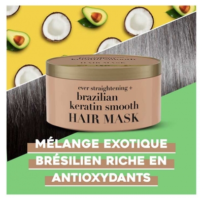 Ogx Masque Lissant à la Kératine du Brésil 300 ml