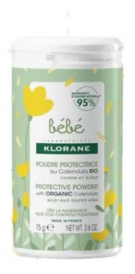 Klorane Bébé Poudre Protectrice au Calendula Corps et Siège 75 g