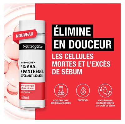 Neutrogena Anti-Boutons + Exfoliant Liquide Sans Parfum 125 ml