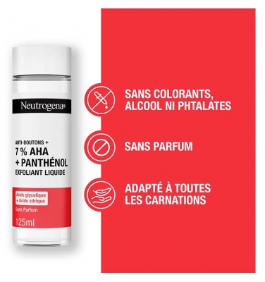 Neutrogena Anti-Boutons + Exfoliant Liquide Sans Parfum 125 ml