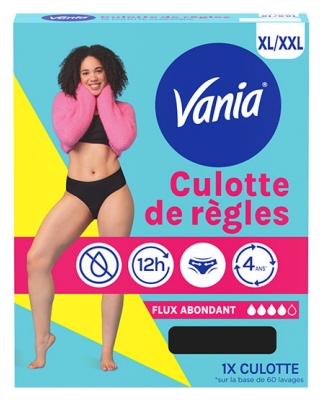 Calcinha Menstrual Vania Fluxo Abundante 1 Calcinha - Tamanho: XL/XLL