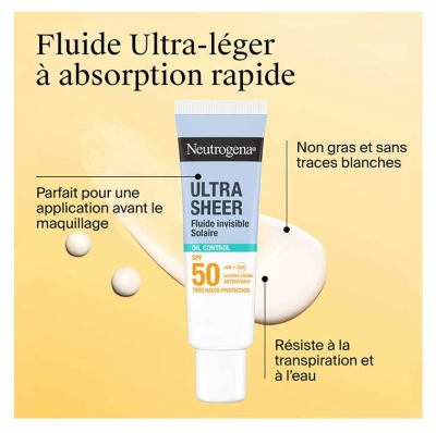 Neutrogena Ultra Sheer Fluide Invisible Solaire Oil Control SPF50+ 50 ml
