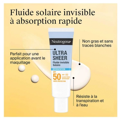 Neutrogena Ultra Sheer Fluide Invisible Solaire Hydratation SPF50 50 ml