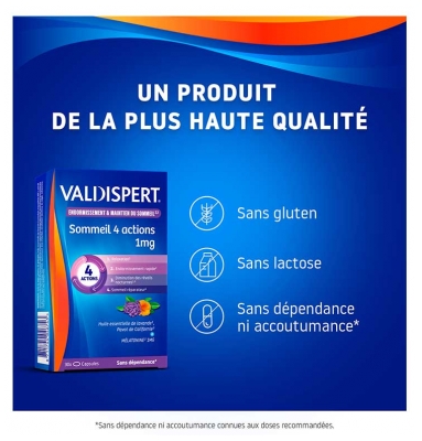 Valdispert Mélatonine 1 mg 4 Actions 30 Capsules