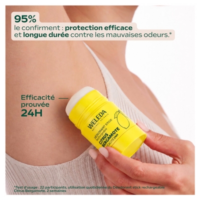 Weleda Déodorant Stick Citrus Bergamote 24H Rechargeable 50 g