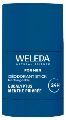 Weleda For Men Déodorant Stick Eucalyptus Menthe Poivrée 24H Rechargeable 50 g