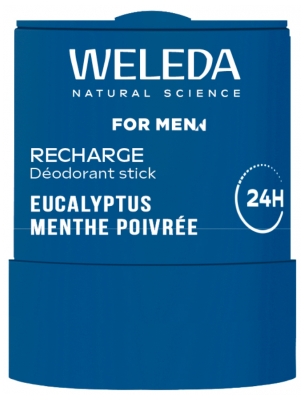 Weleda For Men Déodorant Stick Eucalyptus Menthe Poivrée 24H Recharge 50 g