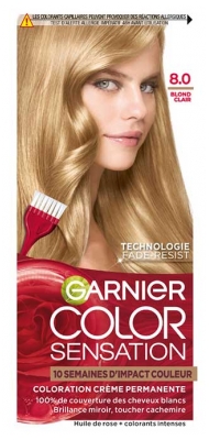 Garnier Color Sensation Coloration Permanente 100 ml - Coloration : 8.0 Blond Clair