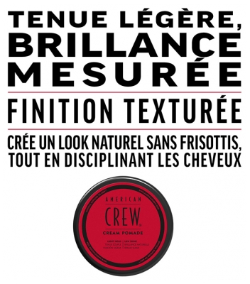 American Crew Cream Pomade Crème de Coiffage Tenue Souple 85 g