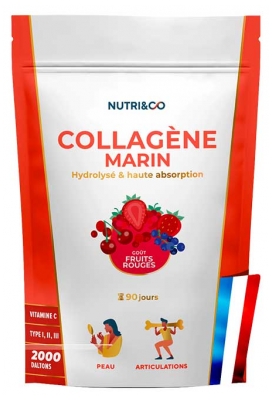 Nutri&Co Marint Kollagen 540 g - Smak: Röda frukter