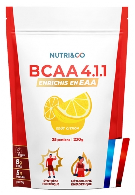 Nutri&Co BCAA 4.1.1 228 g - Garša: Citronu
