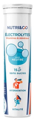 Nutri&Co Elektrolyte Vitamine & Mineralstoffe 15 Brausetabletten - Geschmack: Neutral