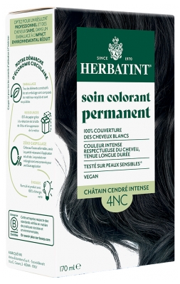 Herbatint Permanente Farbpflege 170 ml - Haarfärbung: 4NC Intensives Aschbraun