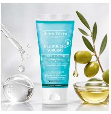 BeauTerra Gel de Banho Supergorduroso Aloe Vera 100 ml