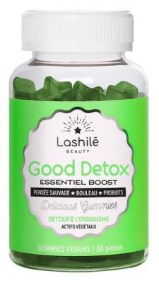 Lashilé Beauty Good Detox Essentiel Boost Détoxifie l'Organisme 60 Gummies (à consommer de préférence avant le 31/12/2026)