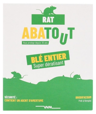 Abatout Rodenticid Podgane Celozrnato 7 Vrečkic-Doz 140 g (porabiti pred 31/12/2026)