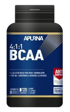 Apurna BCAA 4:1:1 120 Comprimés (à consommer de préférence avant le 31/12/2026)