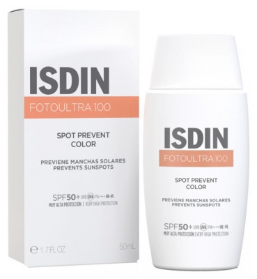 Isdin FotoUltra 100 Spot Prevent Color Prevenirea Petelor Solare SPF50+ 50 ml (a se consuma de preferință înainte de 01/01/2027)