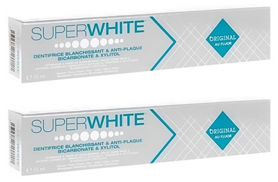 Superwhite Whitening & Anti-Plaque Toothpaste Original with Fluoride 2 x 75ml