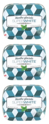 Superwhite Menthe Glaciale Lot de 3 x 50 Pastilles