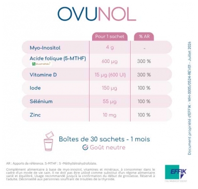 Effik Fertilité Ovunol 30 Sachets