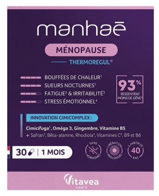 Vitavea Manhaé MenoPauze Thermoregul 30 Capsules