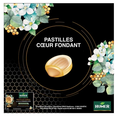 Humer Pastilles Gorge au Miel de Manuka Actif IAA 15+ & Eucalyptus 16 Pastilles