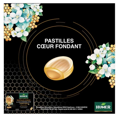 Humer Pastilles Gorge au Miel de Manuka Actif IAA 15+ & Gelée Royale 16 Pastilles