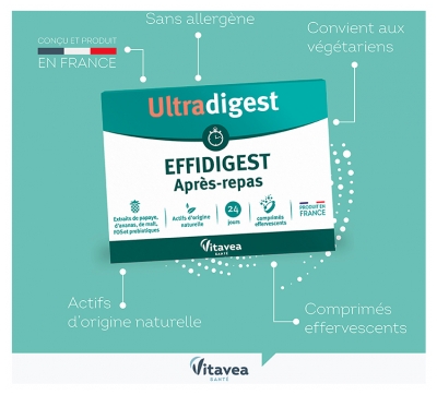 Vitavea Ultradigest Après-Repas 24 Comprimés Effervescents