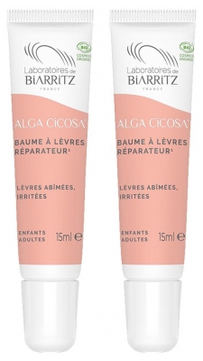 Laboratoires de Biarritz Organic Reparative Lip Balm 2 x 15ml