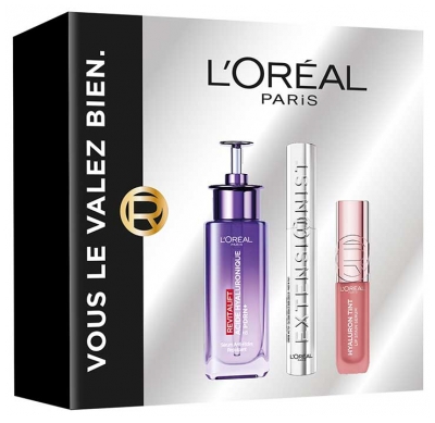 L'Oréal Paris Coffret Revitalift Filler Hyaluron Sérum 30 ml + Extensionist Telescopic Mascara 9,9 ml + Hyaluron Tint Encre à Lèvres 5 ml