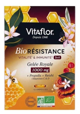 Vitaflor Matični mleček 1000 mg Ekološki BioRésistance 10 Ampul