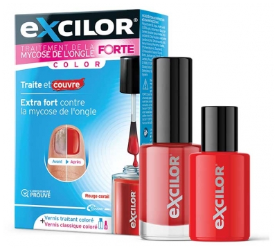 Excilor Excilor Forte Traitement Mycose de l'Ongle Coloré + Vernis Classique Coloré 30 ml