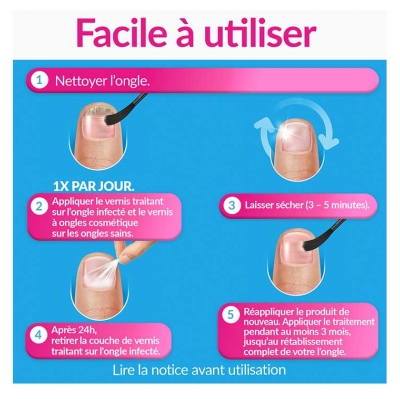 Excilor Excilor Forte Traitement Mycose de l'Ongle Coloré + Vernis Classique Coloré 30 ml - Couleur : Nude