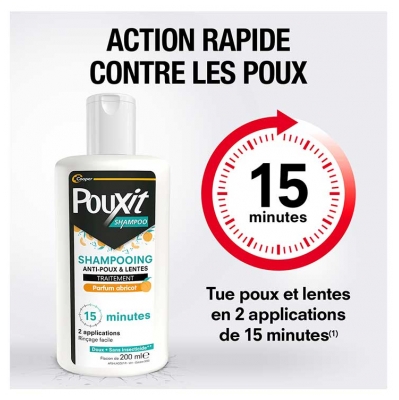 Pouxit Shampoing Anti-Poux & Lentes Abricot 100 ml
