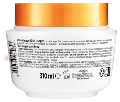 L'Oréal Paris Elseve Huile Extraordinaire Coco Masque Nutrition Légère 290 ml