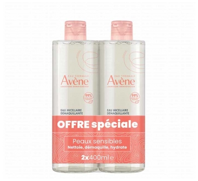 Avène Les Essentiels Eau Micellaire Démaquillante Lot de 2 x 400 ml